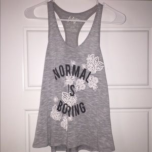 Normal Is Boring Grey Tank Top
